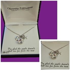 CHARMING INSPIRATIONS Swarovski Crystal Family Apple Tree Gift Necklace
